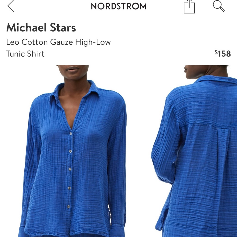Leo Cotton Gauze High Low Tunic shirt